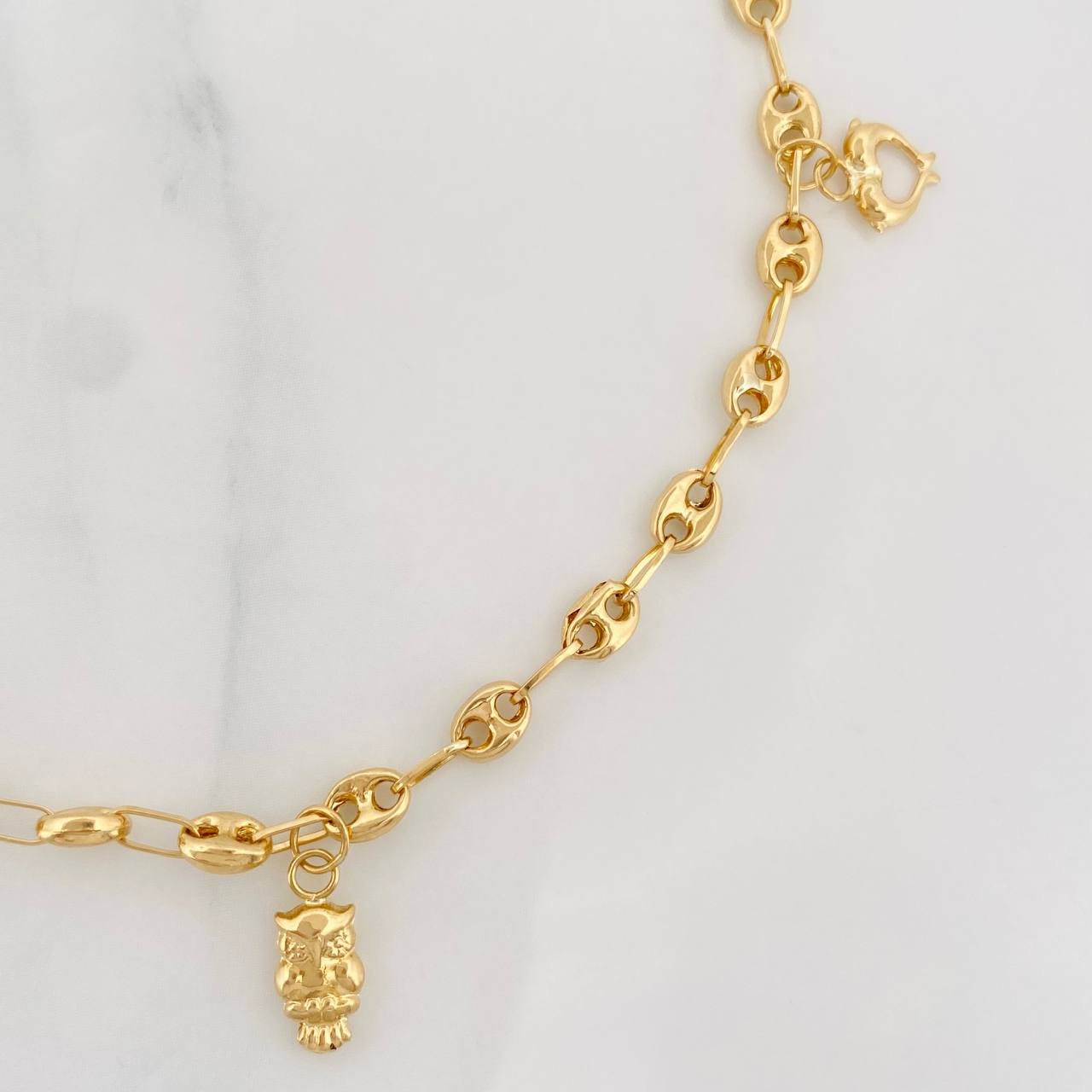 Tobillera GC 3.6g / 25.05cm / 3.55mm Oro Amarillo 18K