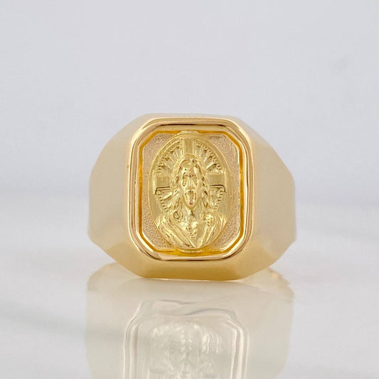 Anillo Sagrado Corazón de Jesús 3.85g / T10 Oro Amarillo 18K