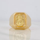 Anillo Sagrado Corazón de Jesús 3.6g / T7 3/4 Oro Amarillo 18K
