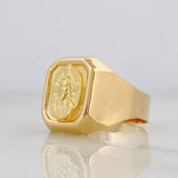 Anillo Sagrado Corazón de Jesús 3.85g / T10 Oro Amarillo 18K