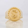 Anillo Sello Signo Pesos 3.45g / T9 3/4 Oro Amarillo 18K