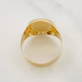 Anillo Sello Signo Pesos 3.45g / T9 3/4 Oro Amarillo 18K