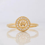 Anillo Corona 1.95g / T7 1/2 Oro Amarillo 18K