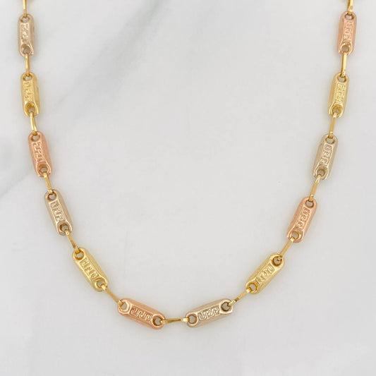 Cadena Rustica Tribal 10.15g / 60cm / 3.6mm Tres Oros 18K