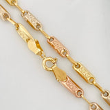 Cadena Rustica Tribal 10.15g / 60cm / 3.6mm Tres Oros 18K