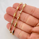 Cadena Rustica Tribal 10.15g / 60cm / 3.6mm Tres Oros 18K