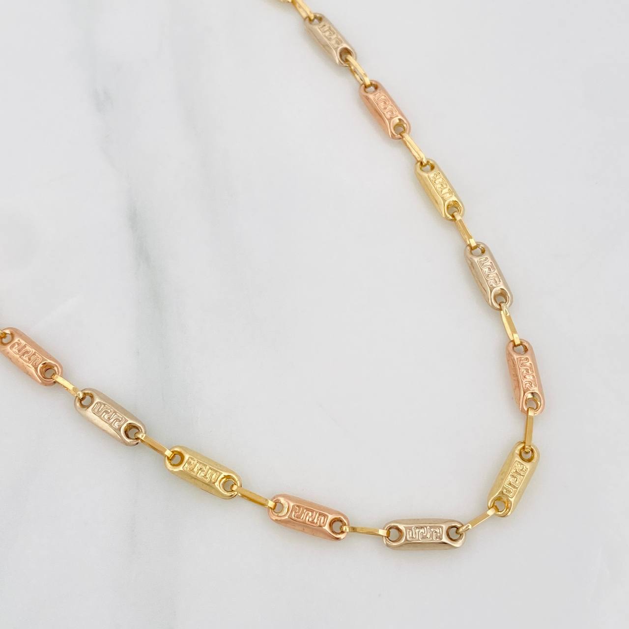 Cadena Rustica Tribal 10.15g / 60cm / 3.6mm Tres Oros 18K