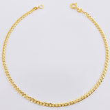 Tobillera Cubana 2.45gr / 25cm / 2.8mm Oro Amarillo +1 18K ©