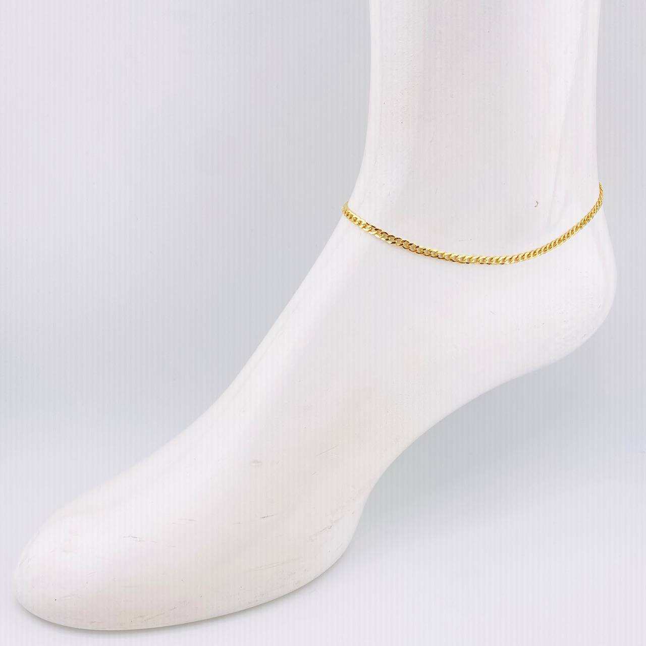 Tobillera Cubana 2.35gr / 24.5cm / 2.7mm Oro Amarillo +1 18K *