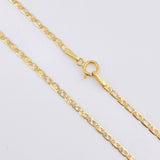 Cadena Escalera Plana Diamantada 2.3gr / 50cm / 1.8mm Tres Oros +3 18K *
