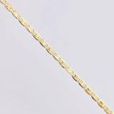 Cadena Escalera Plana Diamantada 2.3gr / 50cm / 1.8mm Tres Oros +3 18K *