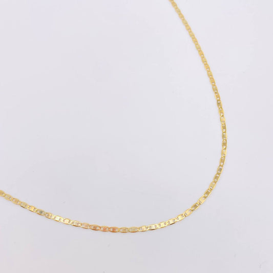 Cadena Escalera Plana 1.3gr / 40cm / 1.3mm Oro Amarillo +3 18K *
