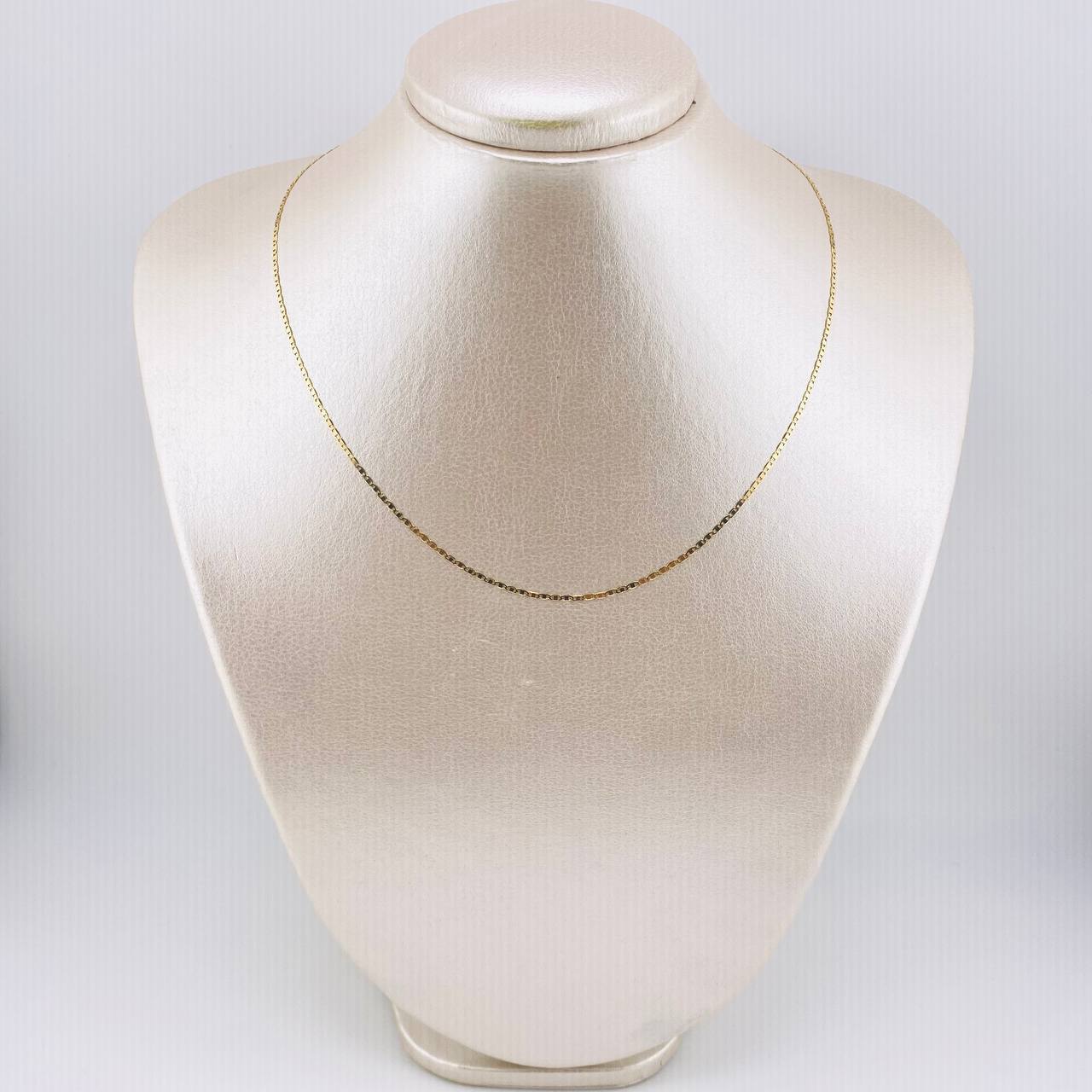 Cadena Plana 1.3gr / 40cm / 1.4mm Oro Amarillo +3 18K