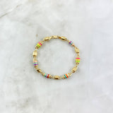 Pulso Rustico 4.65gr / 18cm / 5mm Cauchos Colores Lila Azul Rosa Oro Amarillo *