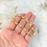 Pulso Rustico 4.65gr / 18cm / 5mm Cauchos Colores Lila Azul Rosa Oro Amarillo *