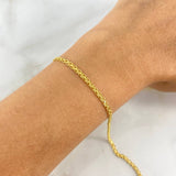 Pulso Chino 1.3gr / 19cm / 2.4mm Oro Amarillo +1 *