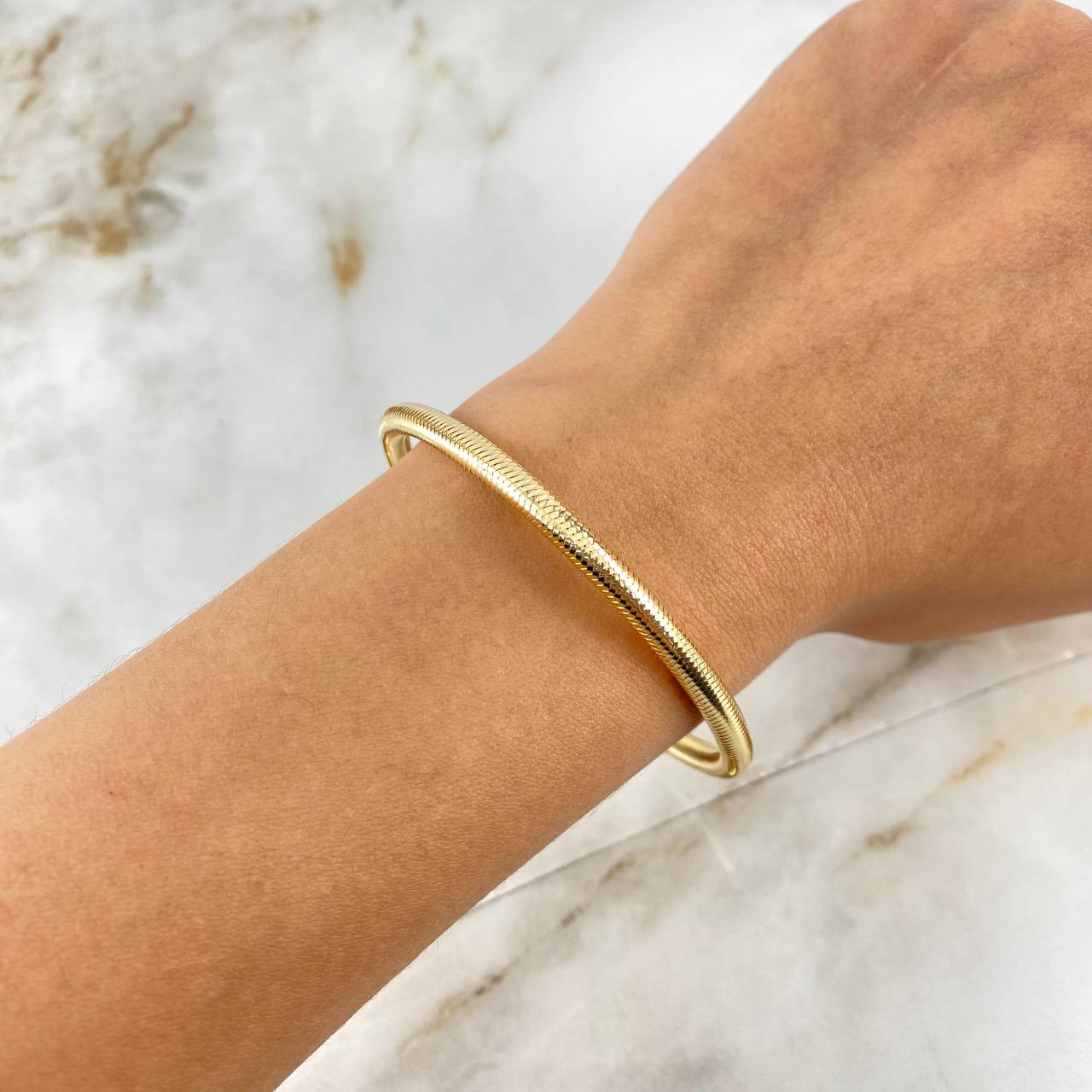 Pulso Recticulado 2.1gr / 19cm / +4 Oro 18K *