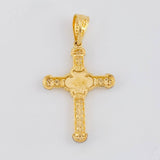 Dije Cruz Espiral Trebol 3.8g / 4.4cm Dos Oros Amarillo Blanco 18K