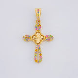 Dije Cruz Trebol 1.9g / 3cm Oro Amarillo 18K