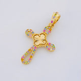 Dije Cruz Trebol 1.9g / 3cm Oro Amarillo 18K