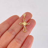 Dije Cruz Trebol 1.9g / 3cm Oro Amarillo 18K