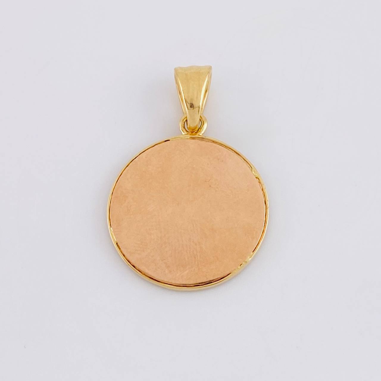 Dije Circulo Corona 5.3g / 3.2cm Dos Oros Blanco Rosa 18K