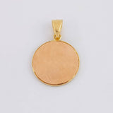 Dije Circulo Corona 5.3g / 3.2cm Dos Oros Blanco Rosa 18K
