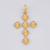 Dije Cruz Trébol 4.8g / 4.9cm Oro Amarillo 18K
