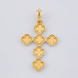 Dije Cruz Trébol 4.8g / 4.9cm Oro Amarillo 18K