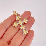 Dije Cruz Trébol 4.8g / 4.9cm Oro Amarillo 18K