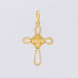 Dije Cruz Trébol 6.65g / 5.4cm Oro Amarillo 18K
