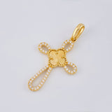 Dije Cruz Trébol 6.65g / 5.4cm Oro Amarillo 18K