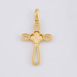 Dije Cruz Trébol 6.65g / 5.4cm Oro Amarillo 18K