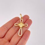 Dije Cruz Trébol 6.65g / 5.4cm Oro Amarillo 18K
