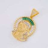 Dije Cristo Aureola 9.05g / 4.2cm Dos Oros Amarillo Blanco 18K