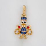 Dije Pato Bolsas de Dinero 1.6g / 2.1cm Tres Oros 18K