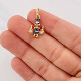 Dije Pato Bolsas de Dinero 1.6g / 2.1cm Tres Oros 18K