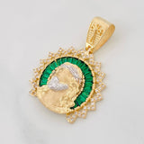 Dije Rostro Cristo 7.55g / 3.5cm Dos Oros Amarillo Blanco 18K