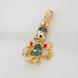 Dije Pato Bolsas de Dinero 1.6g / 2.1cm Tres Oros 18K