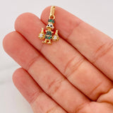 Dije Pato Bolsas de Dinero 1.6g / 2.1cm Tres Oros 18K