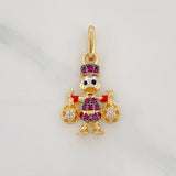 Dije Pato Bolsas de Dinero 1.8g / 2.1cm Tres Oros 18K