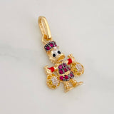 Dije Pato Bolsas de Dinero 1.8g / 2.1cm Tres Oros 18K