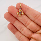 Dije Pato Bolsas de Dinero 1.8g / 2.1cm Tres Oros 18K