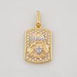 Dije Rostro Cristo 2.9g / 2.3cm Dos Oros Amarillo Blanco 18K