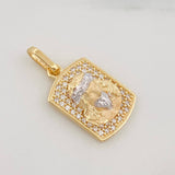 Dije Rostro Cristo 2.9g / 2.3cm Dos Oros Amarillo Blanco 18K