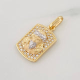 Dije Rostro Cristo 2.9g / 2.3cm Dos Oros Amarillo Blanco 18K