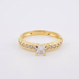 Anillo Solitario Churumbela 2.37gr / T7 / Oro Amarillo 18K *