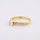 Anillo Solitario Churumbela 2.37gr / T7 / Oro Amarillo 18K *
