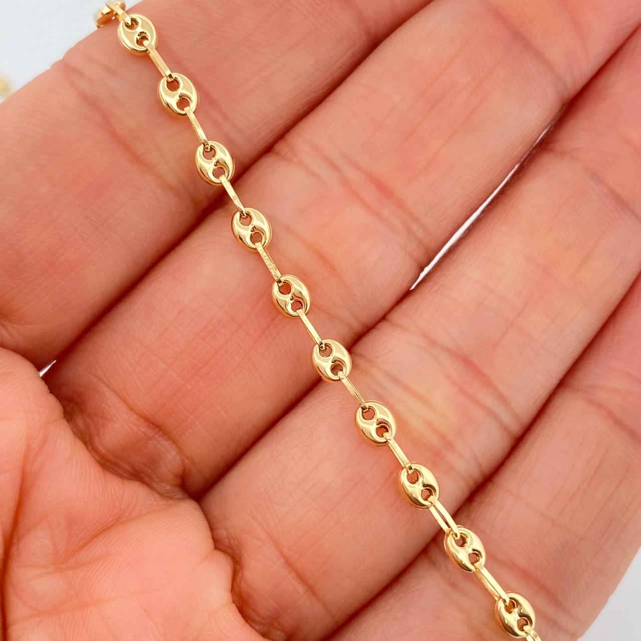 Tobillera GC 2.65gr / 25cm / 3.1mm Oro Amarillo 18K &