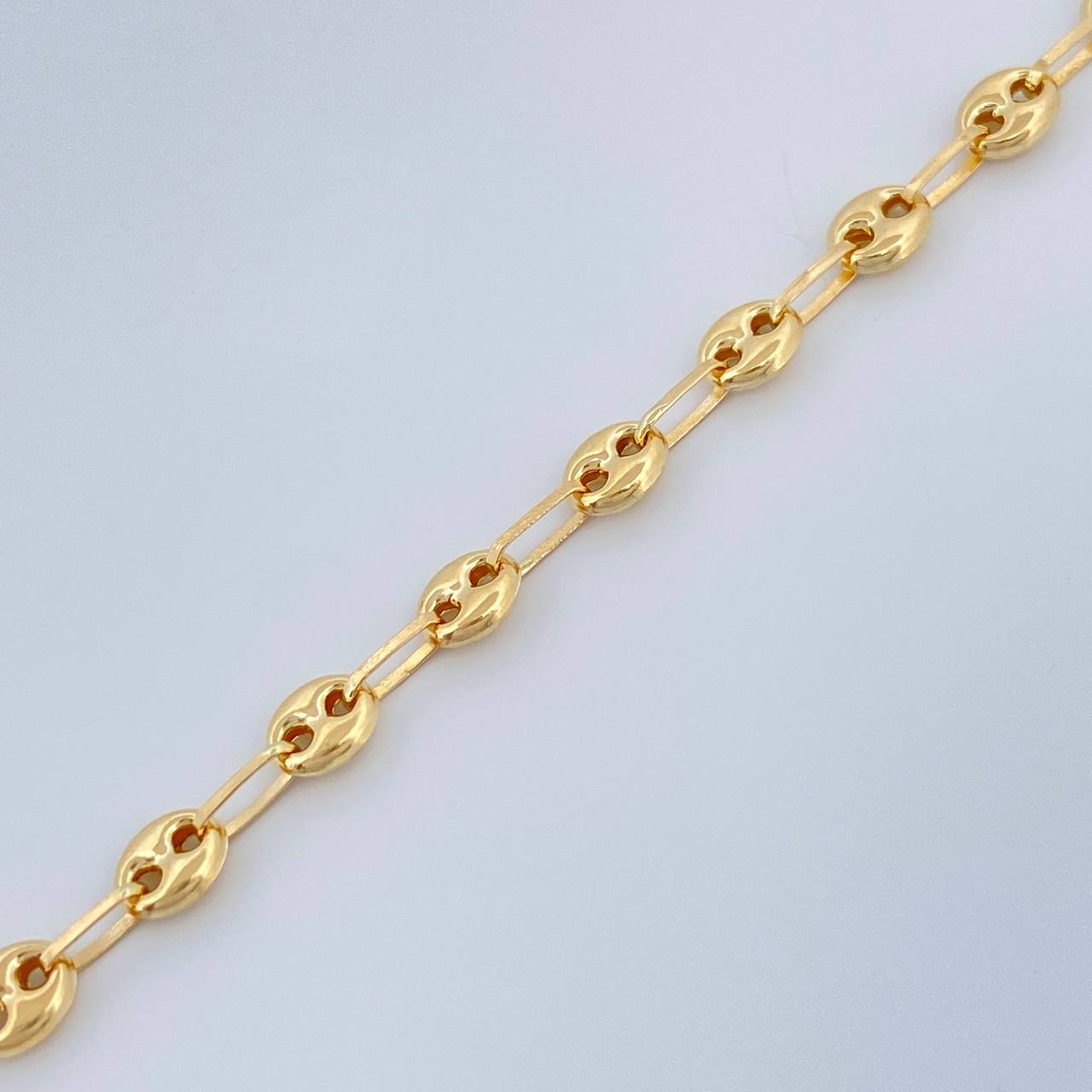 Tobillera GC 2.65gr / 25cm / 3.1mm Oro Amarillo 18K &